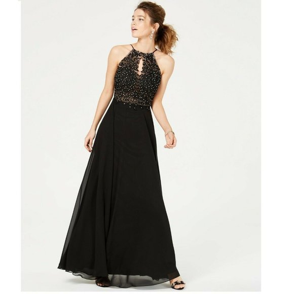 Blondie Nites Dresses & Skirts - Blondie Nites 1 Black Rhinestone Gown NWT BX33